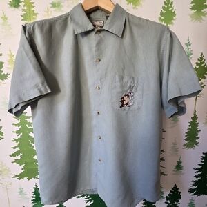 Men's Light Blue Short Sleeve Looney Tunes Shirt